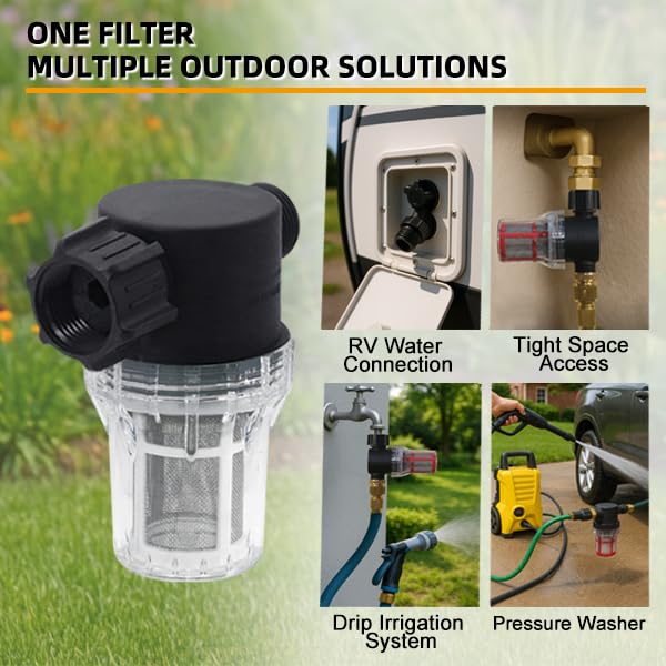 GIEXSMART sediment-trap filtration protects pumps by removing sand and grit before use.