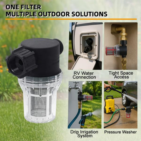 GIEXSMART sediment-trap filtration protects pumps by removing sand and grit before use.
