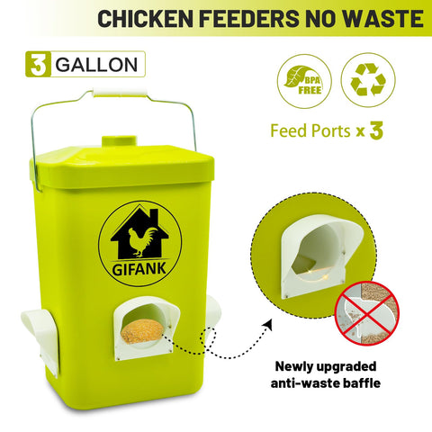 GIFANK 22-pound feeder bucket in use for steady feeding.