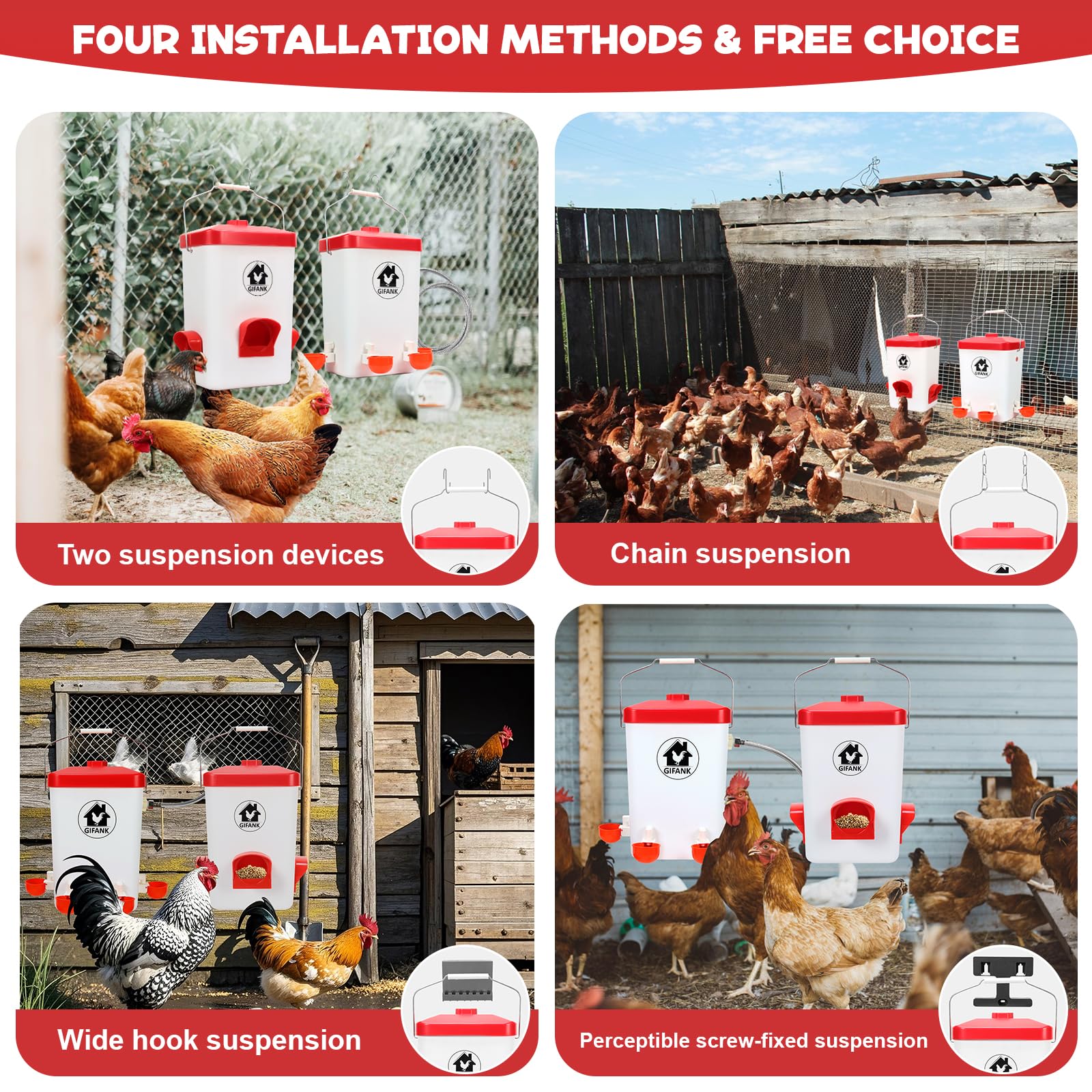 GIFANK pre-drilled buckets enable quick, flexible installation
