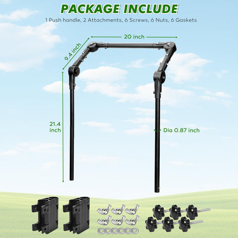 Gifeerory universal handle kit fits round and square frames for versatile use.
