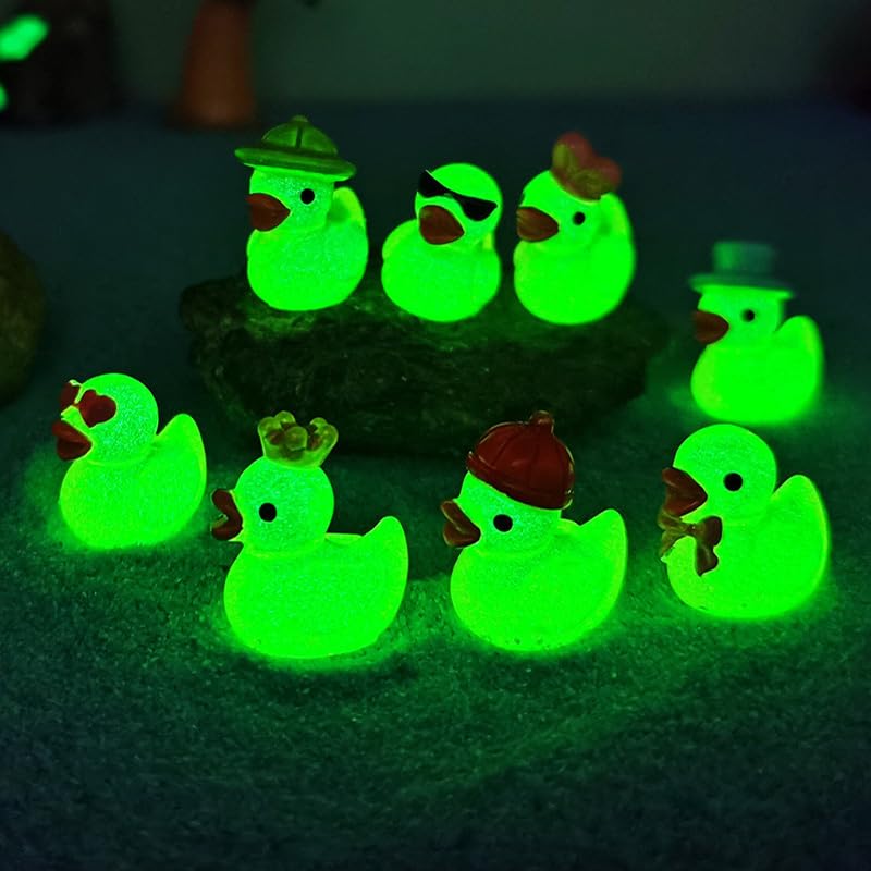GIFOHAPY compact resin ducks for fairy gardens and aquariums