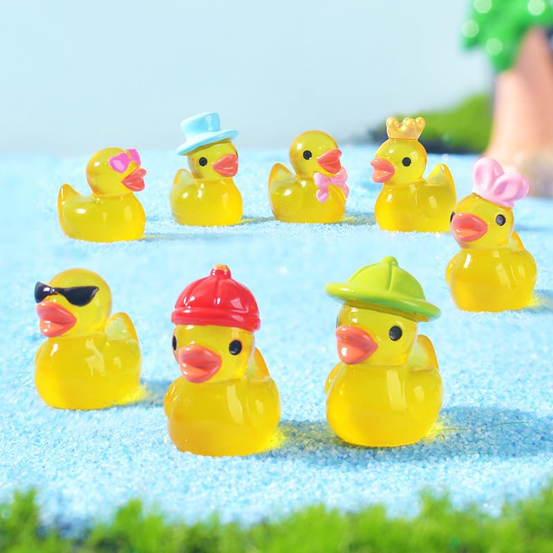 GIFOHAPY mini duck charms for dollhouses and tanks