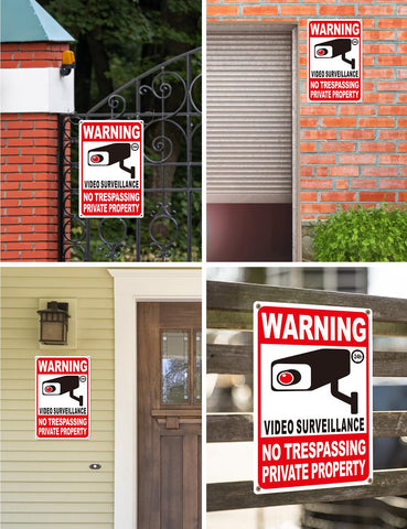 Giftape no trespassing sign reflective coating ensures high visibility in low light.