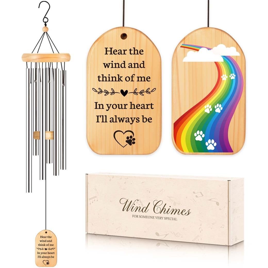 GiftChant Rainbow Bridge wind chime memorial for dogs offers gentle remembrance.