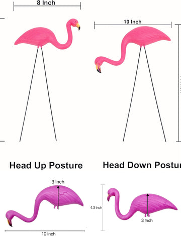 GiftExpress flamingo ornaments with easy-to-assemble, rust-resistant stakes.