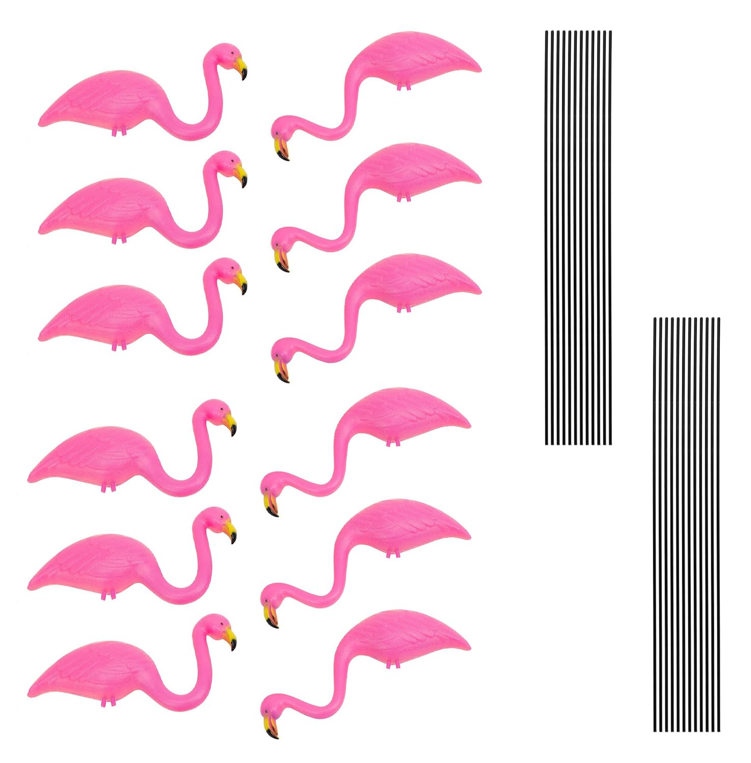 GiftExpress lawn flamingos add whimsical party decor to any outdoor area.