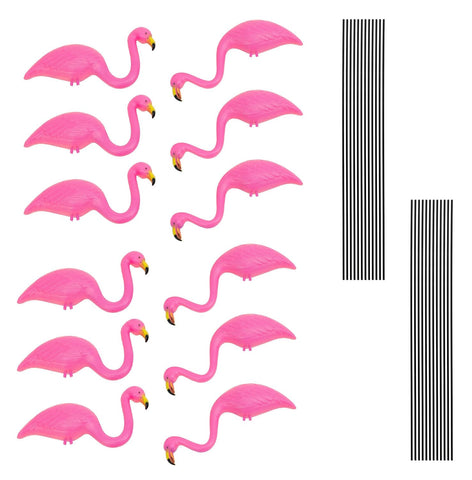 GiftExpress lawn flamingos add whimsical party decor to any outdoor area.