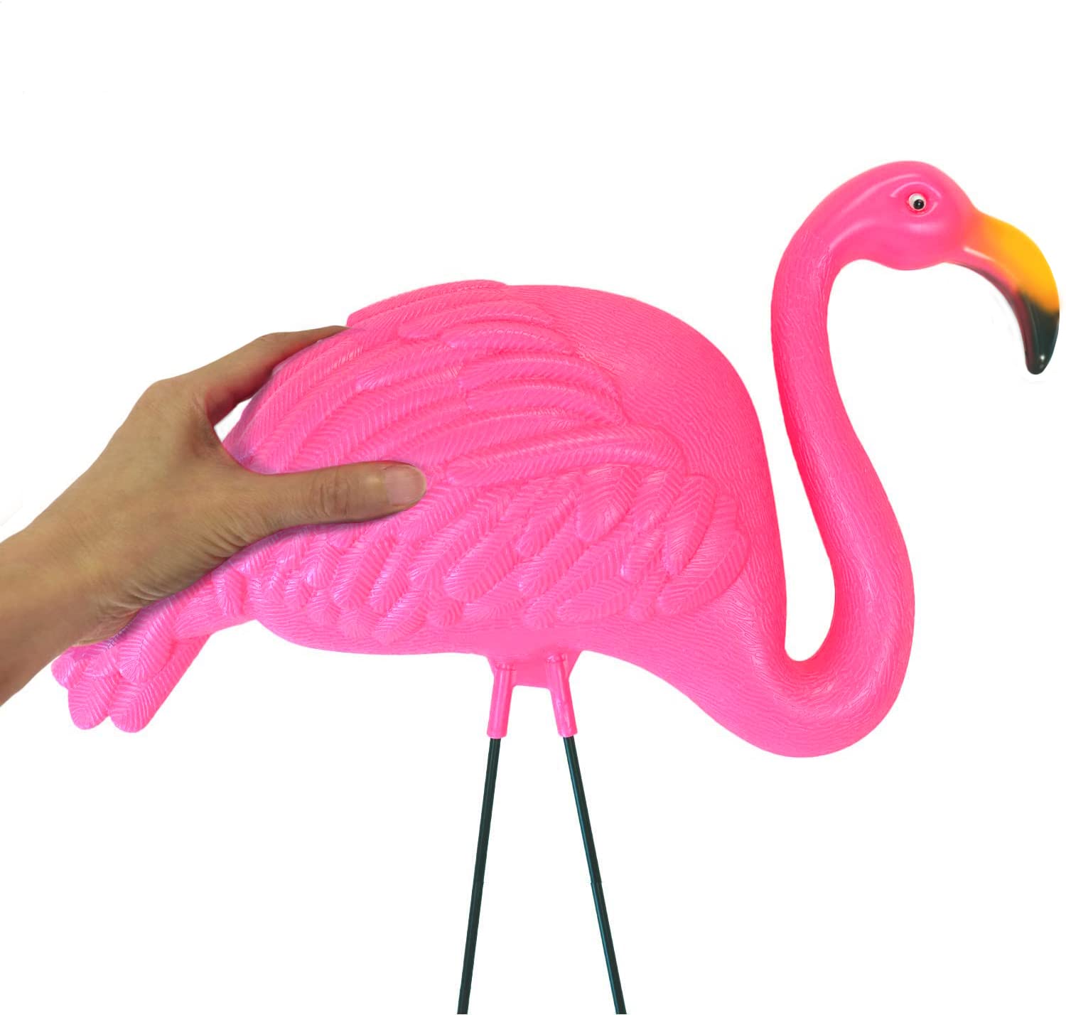 GiftExpress garden display with two-pack flamingos, perfect for parties and festive landscapes.