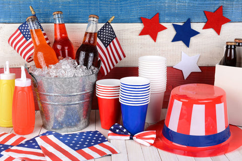 GiftExpress USA flag for ceremonies and parades with sturdy spear-top.