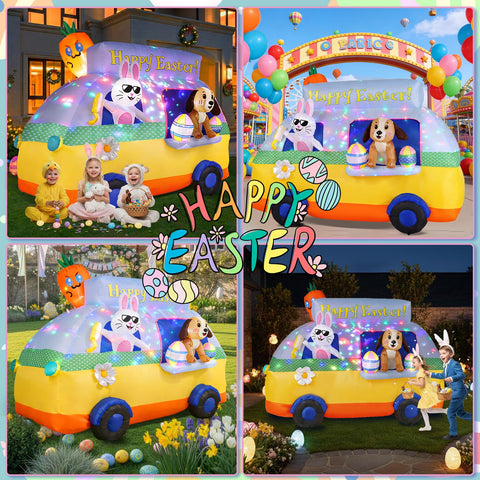 GIFTFIND LED-night Easter inflatable with built-in lights for evening glow