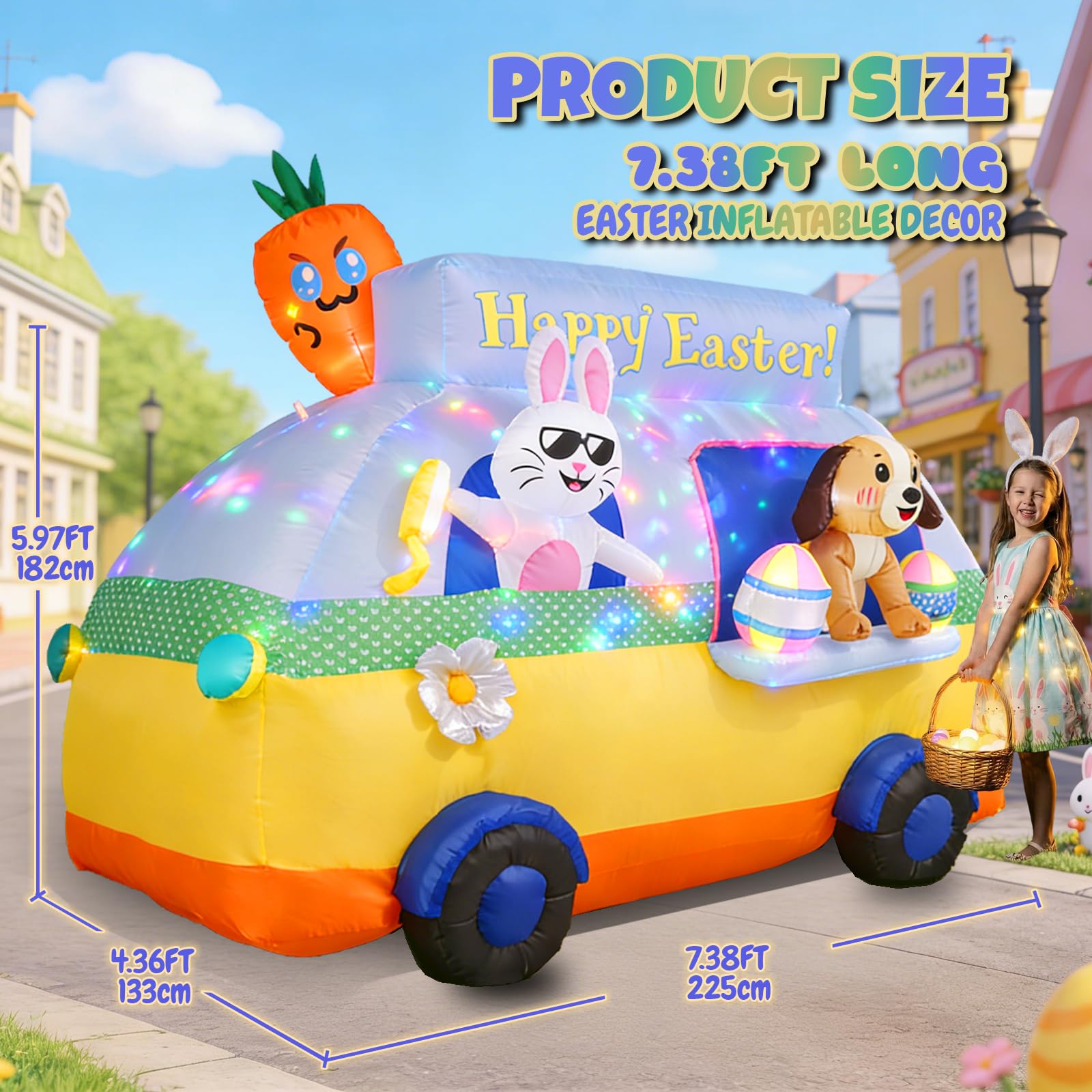 GIFTFIND weather-resistant inflatable material preserves colors outdoors