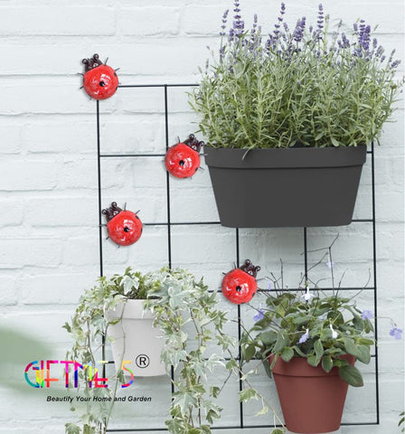 GIFTME 5 four-pack metallic ladybugs resist weather and stay vibrant.