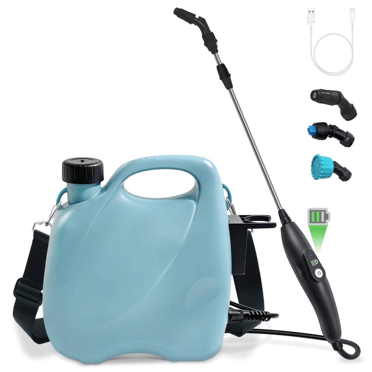 Giftsfaloy battery-powered sprayer 2-gallon ideal for easy cordless garden spraying