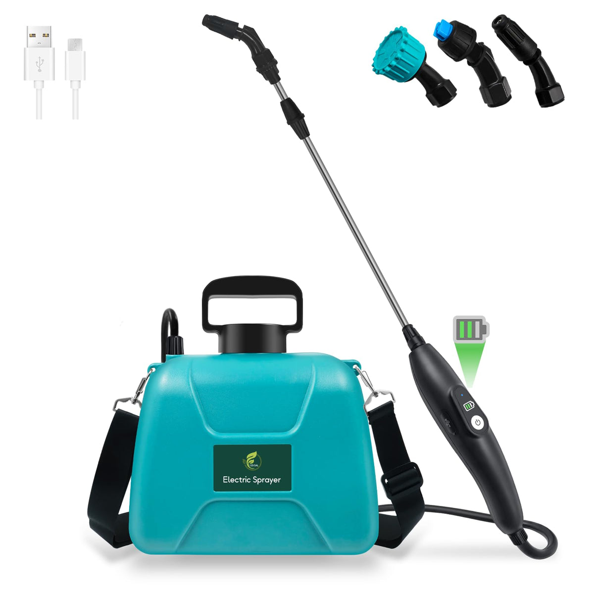Giftsfaloy battery-powered sprayer handle with charging indicator for easy spraying