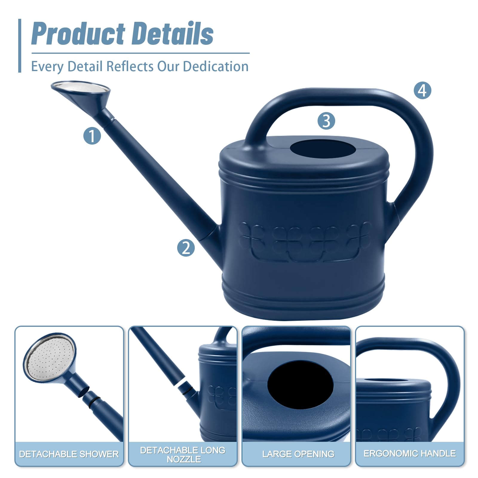 Giftsfaloy greenhouse-ready watering can help irrigate greenhouse plants without splash.
