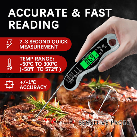 Giftsfaloy meat thermometer backlight enabling easy reading in dim environments