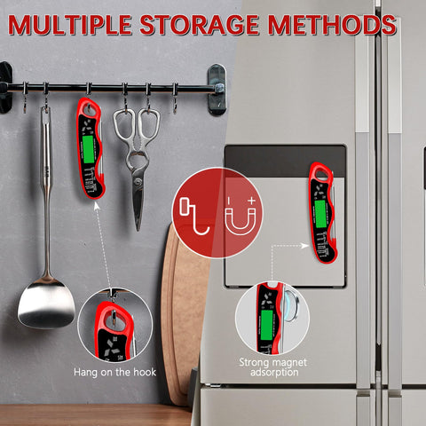 Giftsfaloy durable shell meat thermometer easy to clean after grilling.