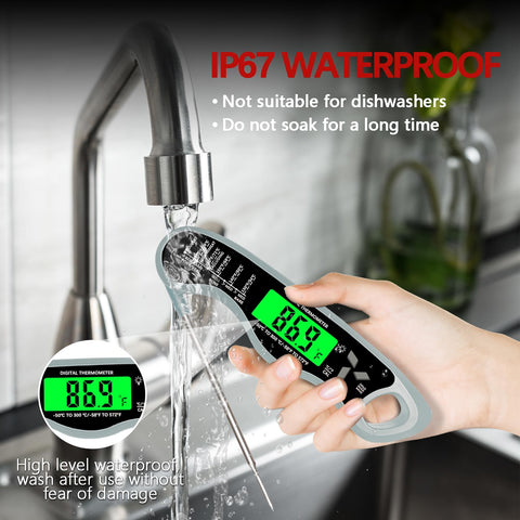 Giftsfaloy meat thermometer ergonomic handle for comfortable grip during use
