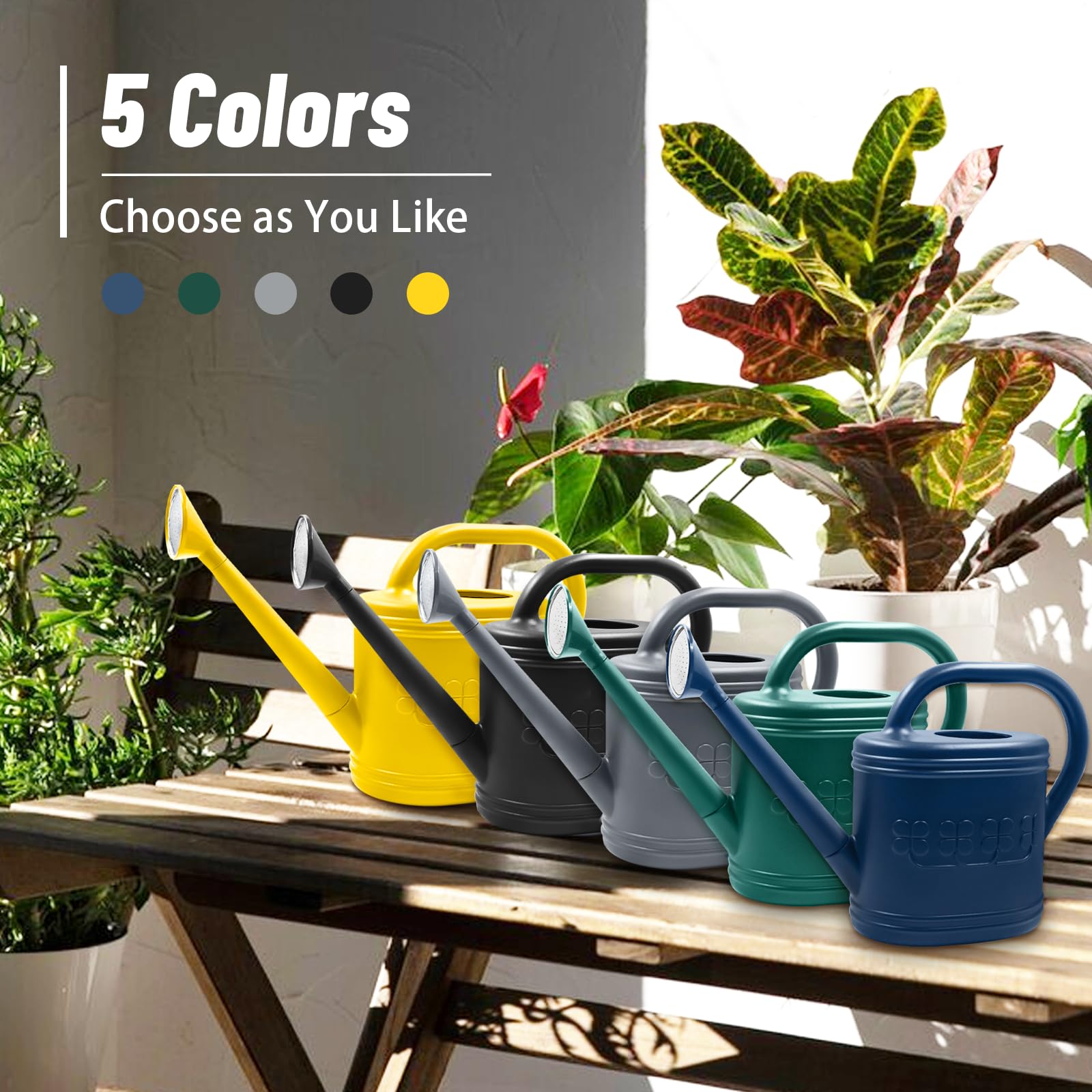 Giftsfaloy three-color design complements garden aesthetics while versatile watering.