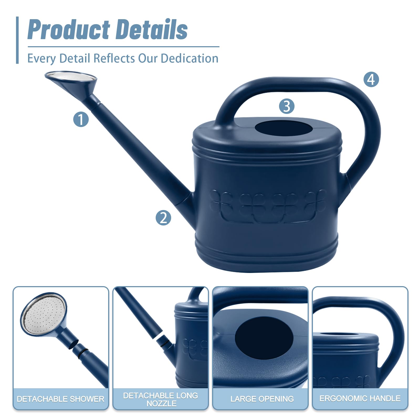 Giftsfaloy 1 gallon capacity supports watering multiple plants before refilling