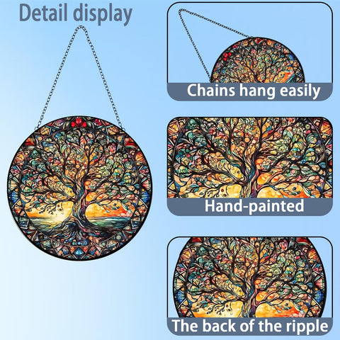 Giftway handmade glass Tree of Life suncatcher offers unique home decor