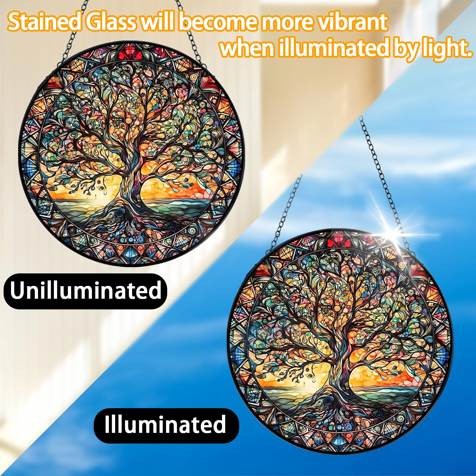 Giftway metal chain suncatcher ready to hang on any surface
