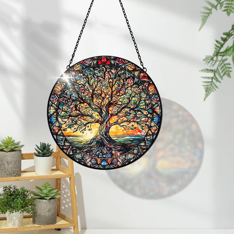 Giftway Tree of Life glass artwork for elegant home accents