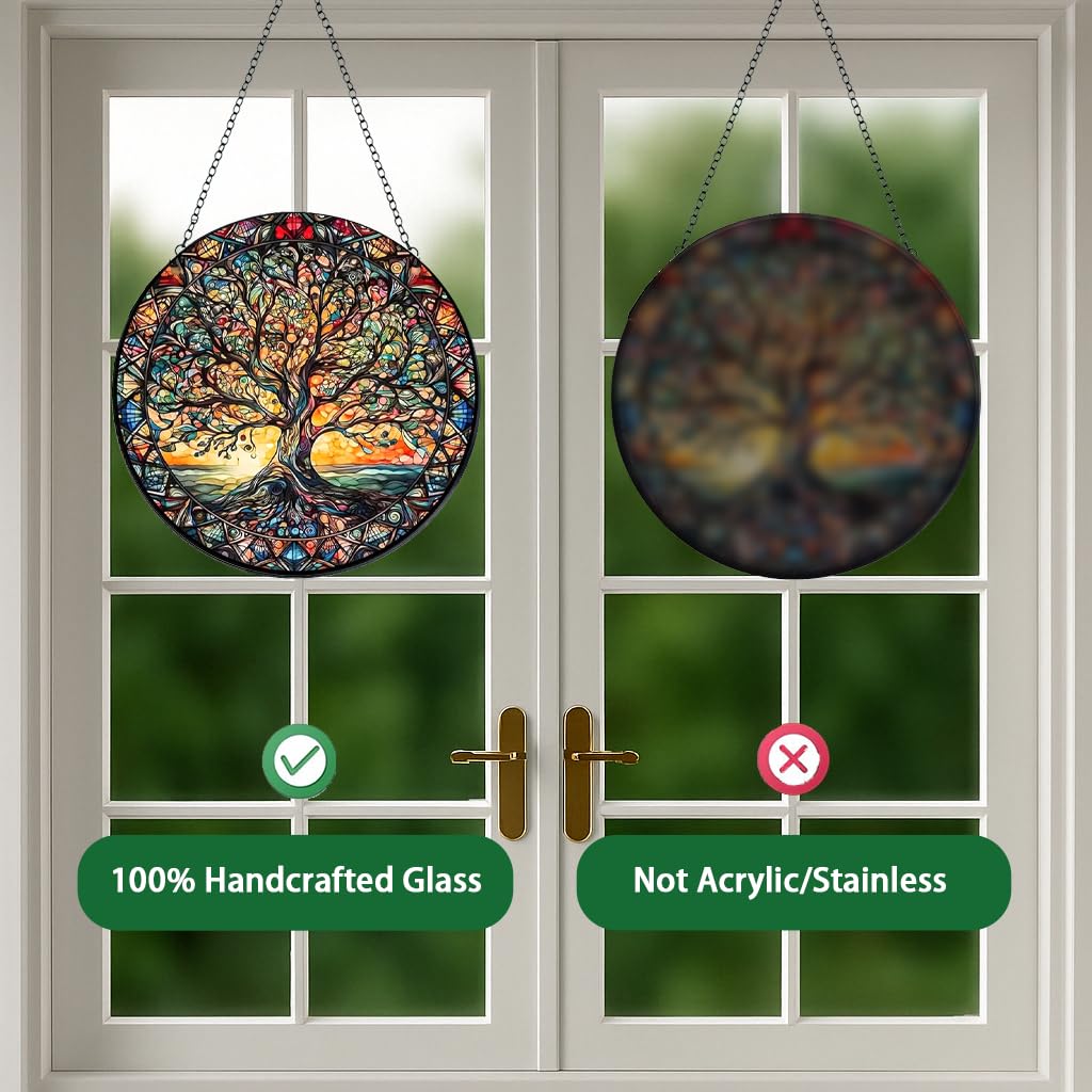 Giftway window decor Tree of Life glass brightens interior spaces