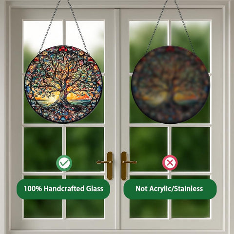 Giftway window decor Tree of Life glass brightens interior spaces