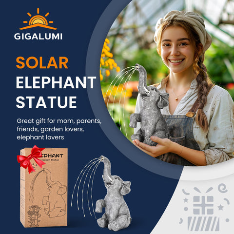 GIGALUMI elephant gift statue ideal for birthdays and occasions