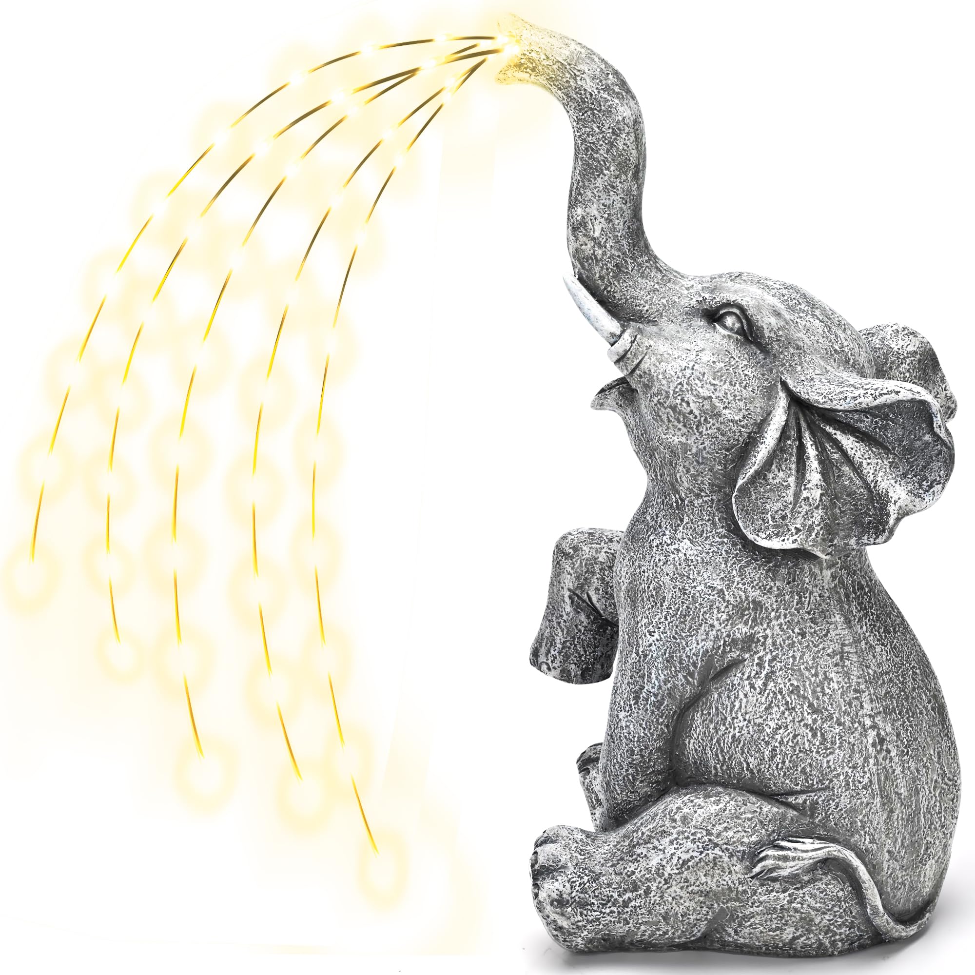 GIGALUMI elephant with twinkling lights enhances outdoor ambiance
