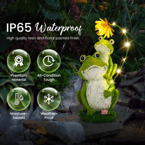 GIGALUMI outdoor yard decor frog statue suits charming landscapes and seasonal displays.
