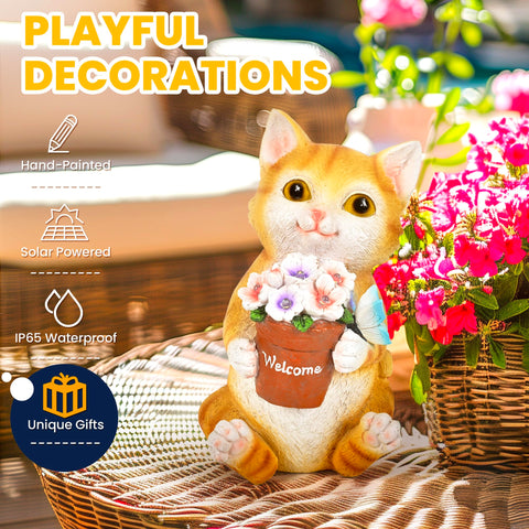 GIGALUMI window-sill cat flowerpot image: versatile display for indoor or outdoor use