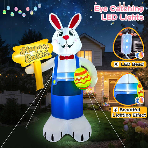 GigLIM Easter Bunny LED lighting visible at night for safe, inviting outdoors