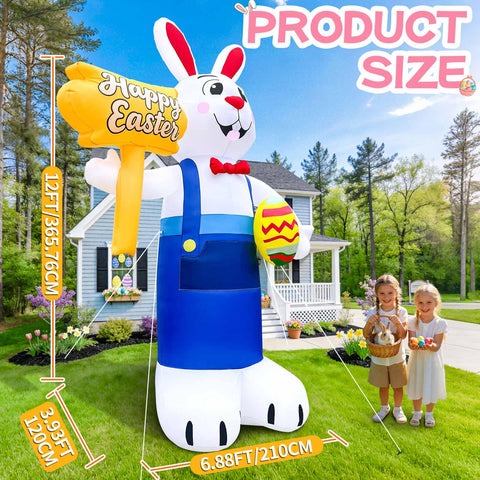 GigLIM Easter Bunny with smiling face and LED accents for evening glow