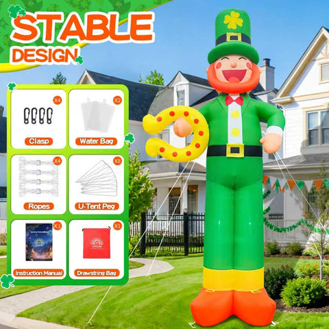 GIGLIM built-in LEDs brighten the leprechaun at night