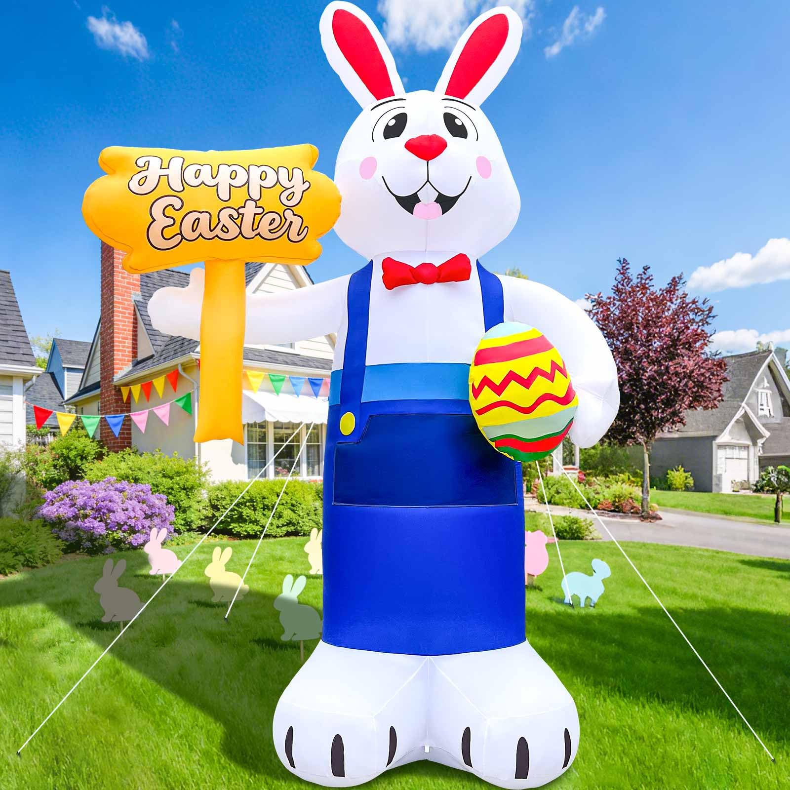GigLIM outdoor Easter yard display set up in a sunny lawn