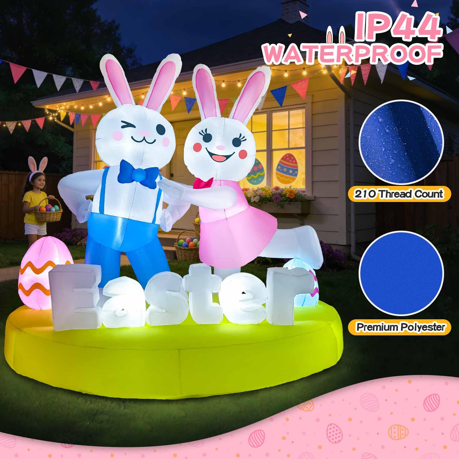 GIGLIM inflatable includes stakes and ropes for stable outdoor display
