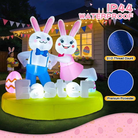 GIGLIM inflatable includes stakes and ropes for stable outdoor display