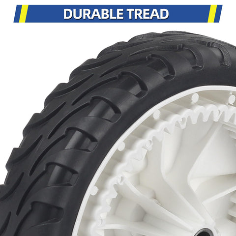 Gigool easy-install front wheel for lawn mowing tasks