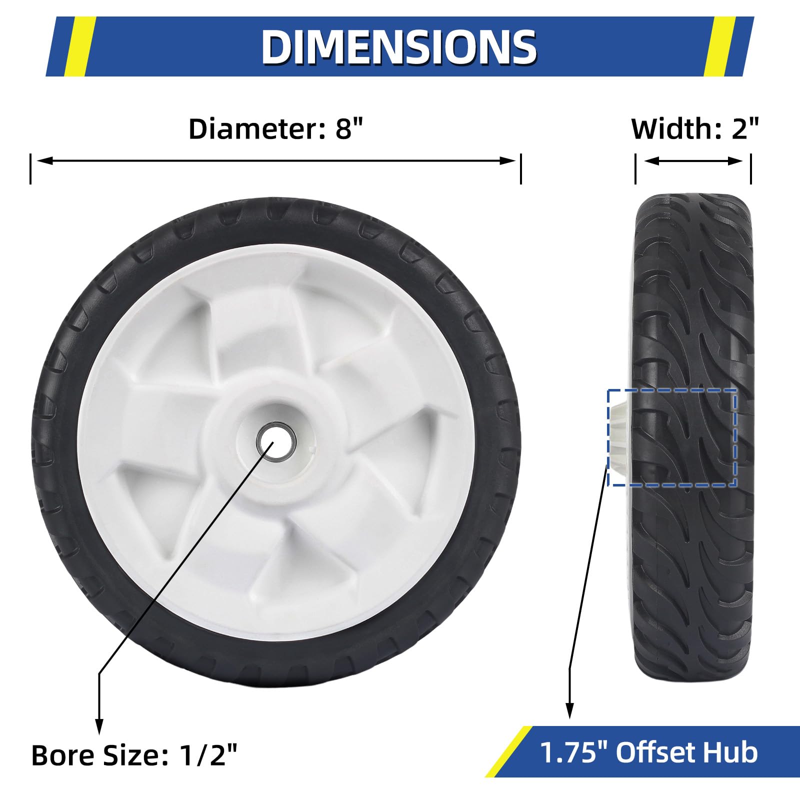 Gigool 119-0311 replacement wheel fits Toro and Stens kits