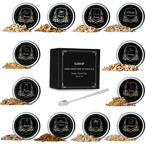 GIHOP Cocktail Smoker Chips orange cinnamon flavor for smoky cocktails