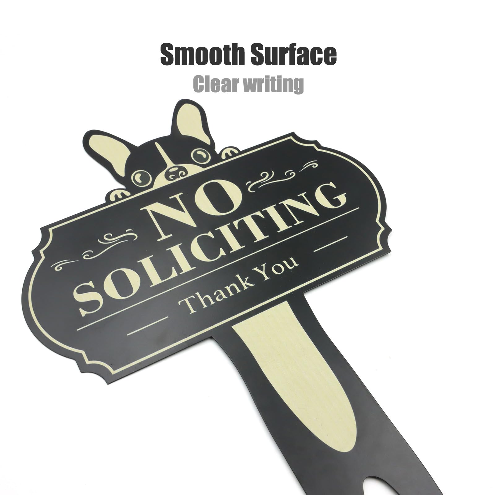 Gihunk elegant front porch No Soliciting sign adds charm and clarity