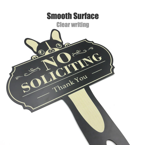 Gihunk elegant front porch No Soliciting sign adds charm and clarity