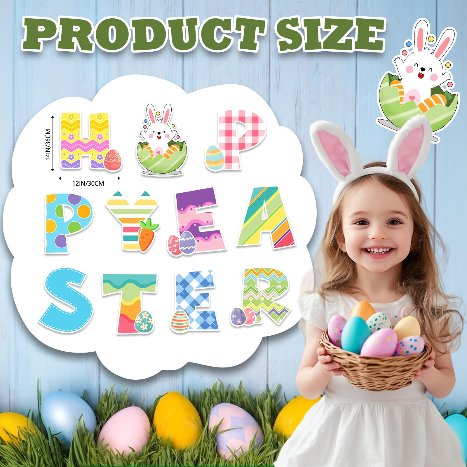 GIITSRIZ Easter yard sign egg 14x12 inches brightens lawns for celebrations