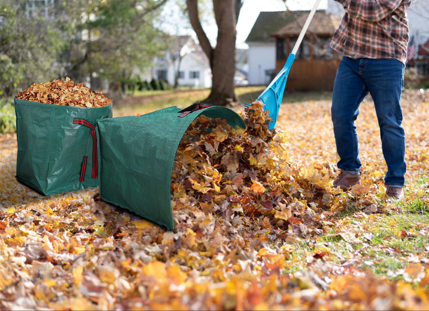 GIJHXIK gardening-gloves-included protection while collecting leaves