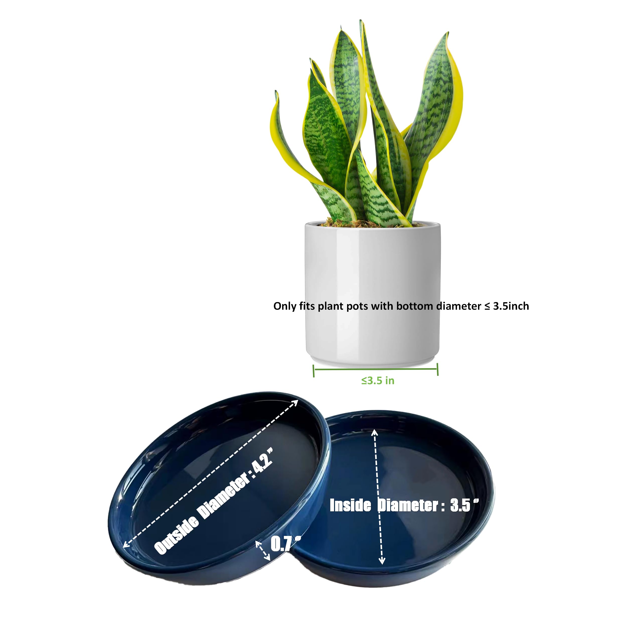 GIKUPOM ceramic-saucer-tray bottom-watering friendly for healthier moisture management.