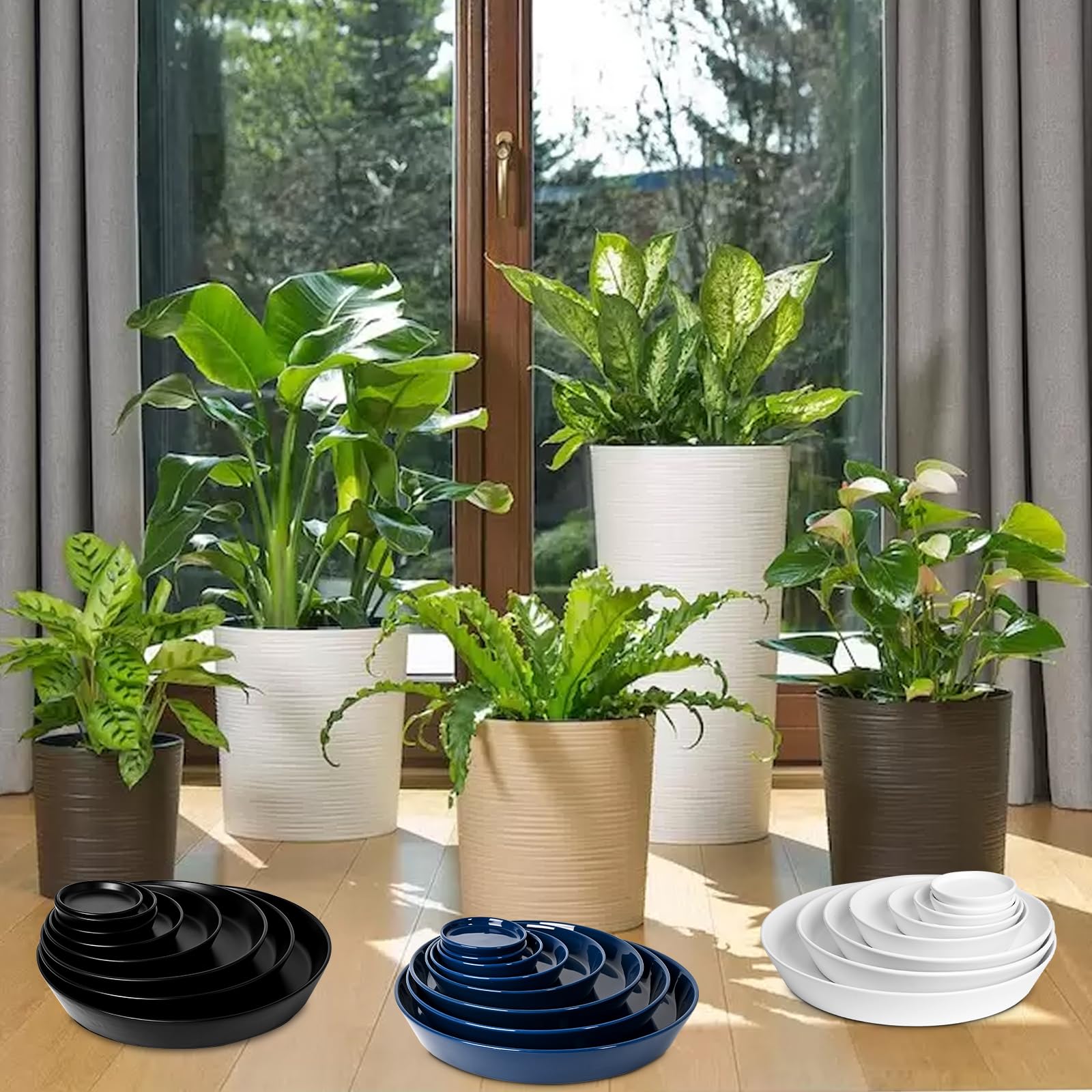 GIKUPOM indoor-outdoor ready-tray adapts to sunlit balconies and cozy rooms.