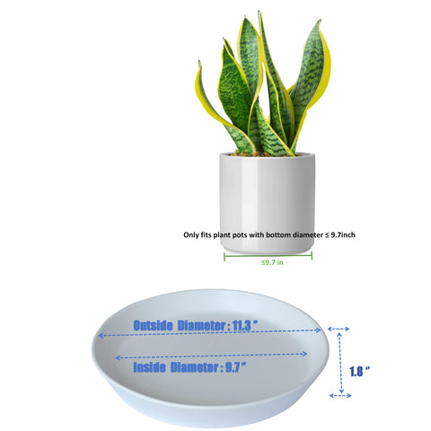 Gikupom 10-inch deep-rim watering saucer supports bottom watering and neat pots.